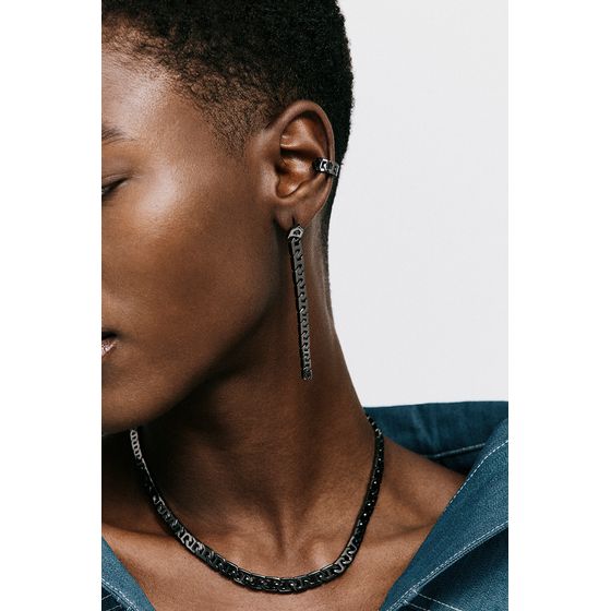 Colar Mini Mini Elo H Classics Grafite Tu